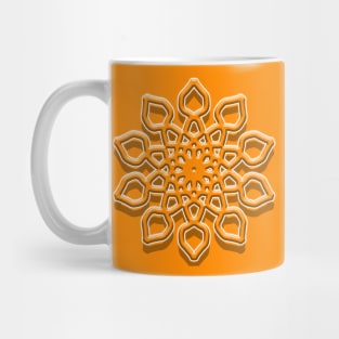 Orange Effects Mandala Mug